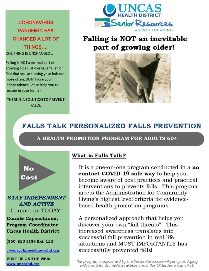 Falls Prevention Presentation Flyer 2020 Falls Prevention Presentation Flyer 2020