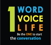 1 WORD VOICE LIFE Logo