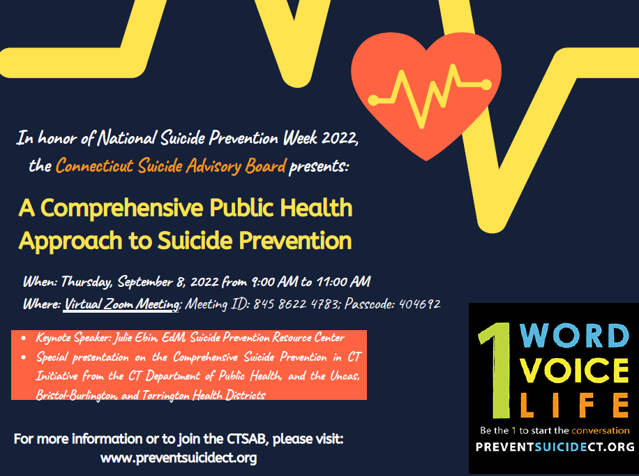 A Comprehensive Public Health Approach to Suicide Prevention graphic