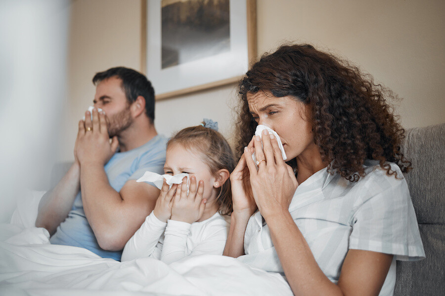 family with common cold