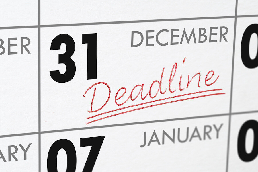 December 31 deadline