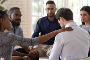 Person receiving support for opioid use disorder
