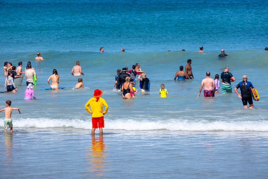 crowded beach