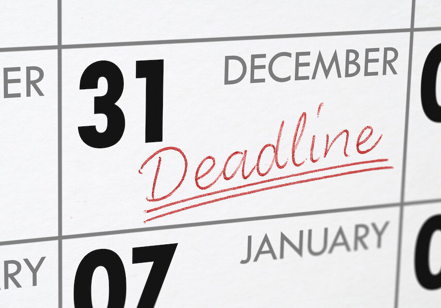 December 31 deadline
