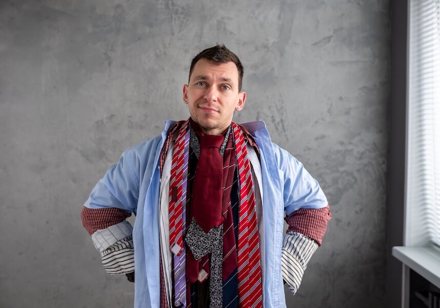 MAN DRESSED IN LAYERS